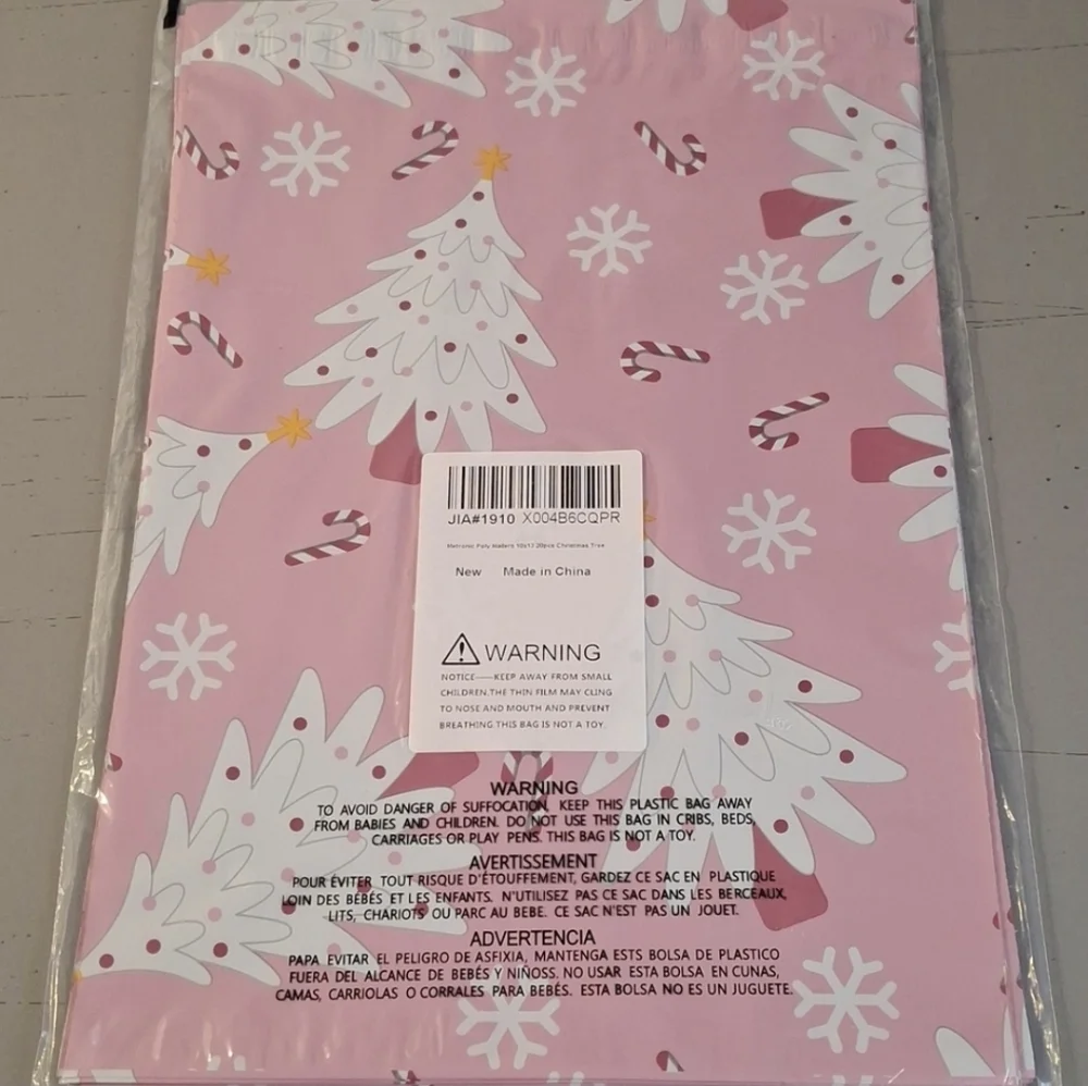 Christmas Tree & Candy Cane Poly Mailers